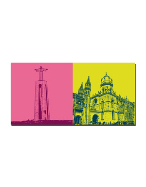 MAGNET-STORIES Lisbonne - Statue Cristo Rei + Monastère des Hiéronymites-Mosteiro dos Jerónimos