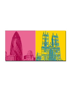 MAGNET-STORIES London - Gherkin Tower + Westminster Abbey