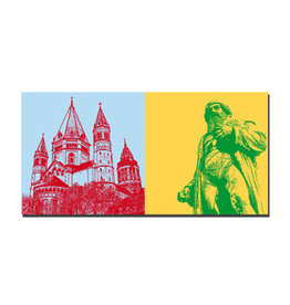 MAGNET-STORIES Picture on canvas - Mainz - 3908