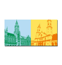 MAGNET-STORIES Picture on canvas - Munich - 8093