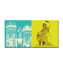 MAGNET-STORIES Picture on canvas - Munich - 8076