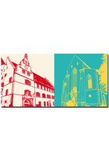 ART-DOMINO® BY SABINE WELZ Freiburg - Old Town Hall + Martinskirche