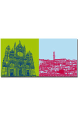 ART-DOMINO® BY SABINE WELZ Sienne - Cathédrale + panorama avec la mairie