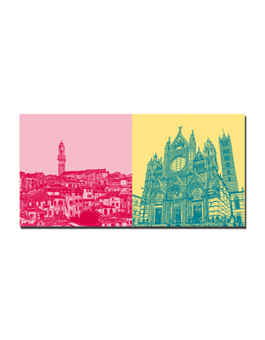 MAGNET-STORIES Siena - Panorama mit Rathaus + Dom
