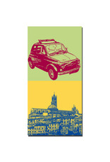 MAGNET-STORIES Sienne - Oldtimer Fiat 500 + Panorama avec cathédrale