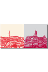 ART-DOMINO® BY SABINE WELZ Siena - Panorama with city hall + Panorama with cathedral