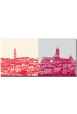 ART-DOMINO® BY SABINE WELZ Sienne - Panorama avec la mairie + Panorama avec cathédrale