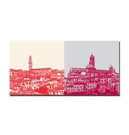 ART-DOMINO® BY SABINE WELZ Leinwandbild - Italien - Siena - 086-10