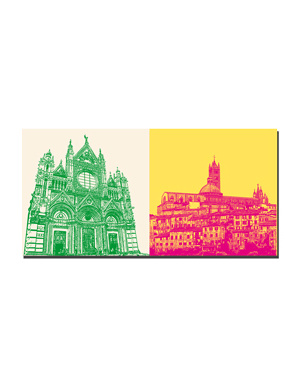 ART-DOMINO® BY SABINE WELZ Siena - Cathedral + Panorama with cathedral