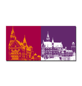 MAGNET-STORIES Picture on canvas - Neuschwanstein - 8604