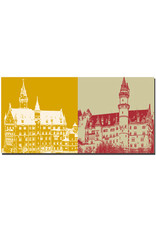 ART-DOMINO® BY SABINE WELZ Neuschwanstein - Château de Neuschwanstein + Château de Neuschwanstein
