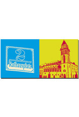 ART-DOMINO® BY SABINE WELZ Passau - Sign Rathausplatz 2 + Town Hall