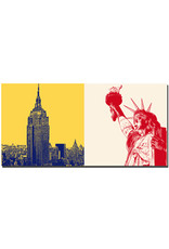 MAGNET-STORIES New York - Empire State Building + Statue of Liberty