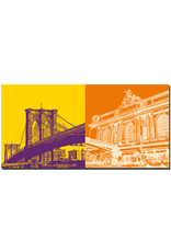 ART-DOMINO® BY SABINE WELZ New York - Pont de Brooklyn + Grand Central Station