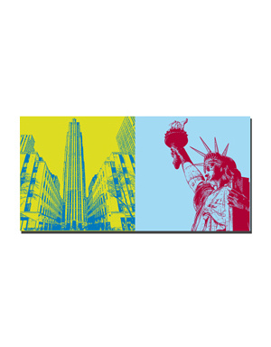 MAGNET-STORIES New York - Rockefeller Center + Statue of Liberty