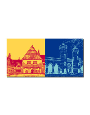 ART-DOMINO® BY SABINE WELZ Potsdam - Castle Cecilienhof + Nauener Tor