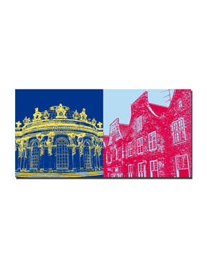 ART-DOMINO® BY SABINE WELZ Potsdam - Sanssouci Palace + Dutch Quarter