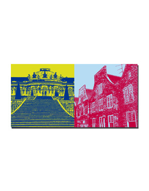 ART-DOMINO® BY SABINE WELZ Potsdam - Sanssouci Palace + Dutch Quarter