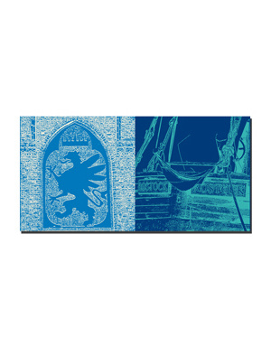 MAGNET-STORIES Rostock - Wappen am Kröpeliner Tor + Schiff Rostock Detail