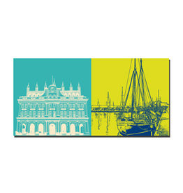 ART-DOMINO® BY SABINE WELZ Leinwandbild - Rostock - 3709