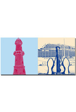 ART-DOMINO® BY SABINE WELZ Warnemünde - Lighthouse + Anchor, b. Roadstead Rostock