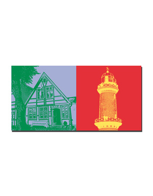 ART-DOMINO® BY SABINE WELZ Warnemünde - Local museum + Lighthouse