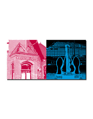 MAGNET-STORIES Warnemünde - At the train station + Anchor, b. Roadstead Rostock