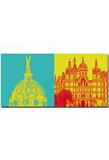 ART-DOMINO® BY SABINE WELZ Schwerin - Castle Schwerin - Dome Gold + Castle Schwerin