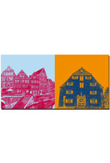 ART-DOMINO® BY SABINE WELZ Stade - Half-timbered houses at Hansehafen + Schwedenspeicher Museum