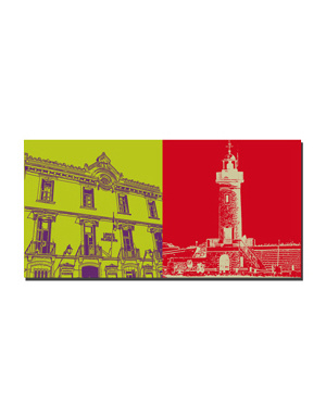 ART-DOMINO® BY SABINE WELZ Saint Tropez - Town hall + Lighthouse