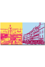 MAGNET-STORIES Saint Tropez - Vue depuis la citadelle + Maisons sur le port et Seneqier