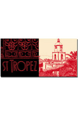 ART-DOMINO® BY SABINE WELZ Saint Tropez - Lettering Saint Tropez + Notre Dame de l'assomption