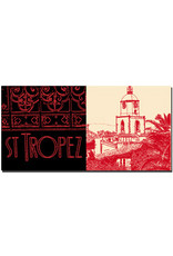 ART-DOMINO® BY SABINE WELZ Saint Tropez - Lettrage Saint Tropez + Notre Dame de l'assomption