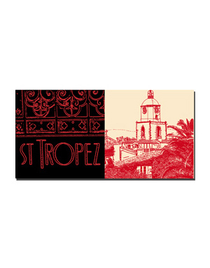 MAGNET-STORIES Saint Tropez - Lettering Saint Tropez + Notre Dame de l'assomption