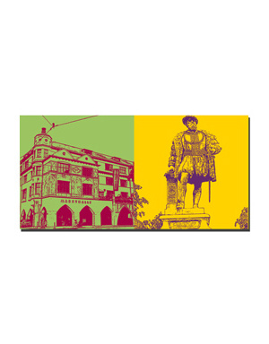 MAGNET-STORIES Stuttgart - Halle de marché + Chr. du Wurtemberg