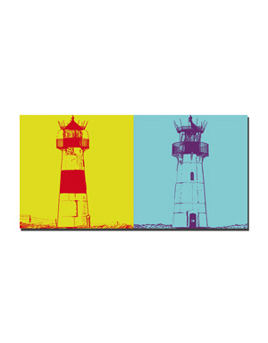 ART-DOMINO® BY SABINE WELZ Sylt - Lighthouse List-East + Lighthouse List-West