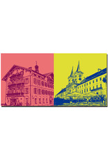 ART-DOMINO® BY SABINE WELZ Tegernsee - Tegernsee-Rathaus + Tegernsee Klostergebäude