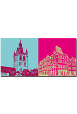 ART-DOMINO® BY SABINE WELZ Trier - St. Gangolf Turm + Hauptmarkt