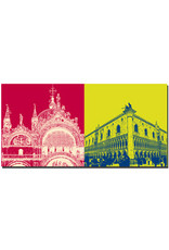 ART-DOMINO® BY SABINE WELZ Venedig - Basilika di San Marco + Dogenpalast