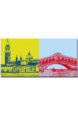 ART-DOMINO® BY SABINE WELZ Venice - Rialto Bridge + San Giorgio Maggiore