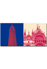 ART-DOMINO® BY SABINE WELZ Venice - Bell tower + Basilica di San Marco