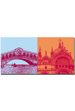 ART-DOMINO® BY SABINE WELZ Venice - Rialto Bridge + Basilica di San Marco