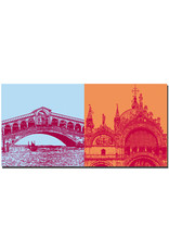 ART-DOMINO® BY SABINE WELZ Venise - Pont du Rialto + Basilique Saint-Marc