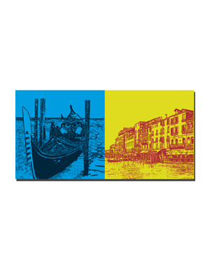 ART-DOMINO® BY SABINE WELZ Venedig - Gondel + Canal Grande