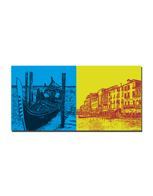 ART-DOMINO® BY SABINE WELZ Venise - Gondole + Canal Grande