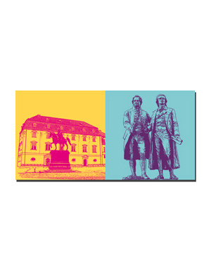 MAGNET-STORIES Weimar - Anna Amalia Bibliothek + Goethe and Schiller monument
