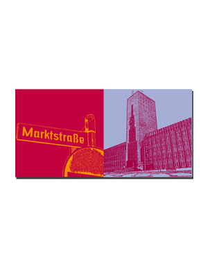MAGNET-STORIES Wilhelmshaven - Panneau "Marktstrasse" + Hôtel de ville