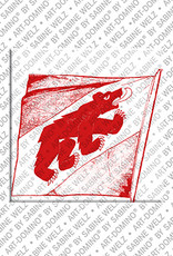 ART-DOMINO® BY SABINE WELZ Bern - City flag