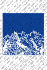 ART-DOMINO® BY SABINE WELZ Bern - Berner Alpen: Eiger Mönch Jungfrau