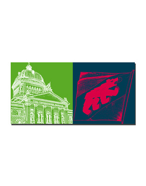 MAGNET-STORIES Bern - Bundeshaus + Stadtflagge